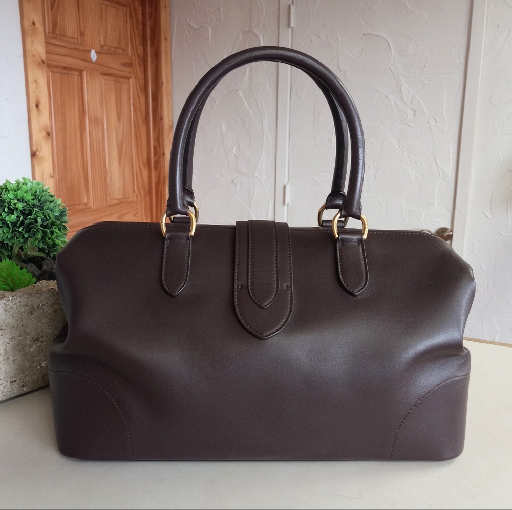 Ralph Lauren Welington Collection, Calfskin Doctor Bag, Dark Brown, 2022 - Picture 5 of 16